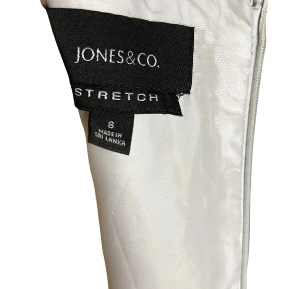 Jones & Co dress,women size 8 . Black & White , empire waist, lined ,sleeveless - Picture 5 of 12